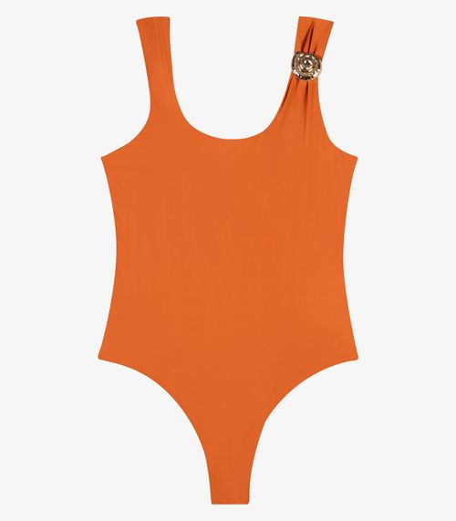 Body Feminino Em Poliamida Endless Laranja