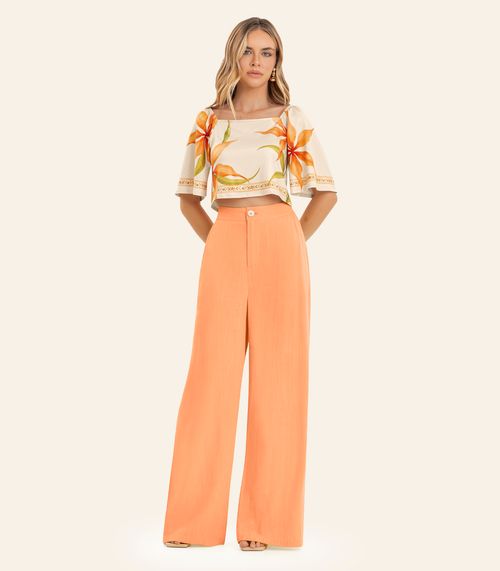 Calça Feminina Pantalona Endless Laranja