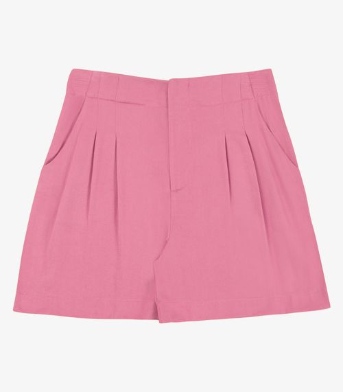Shorts Feminino Em Viscose Double Endless Rosa