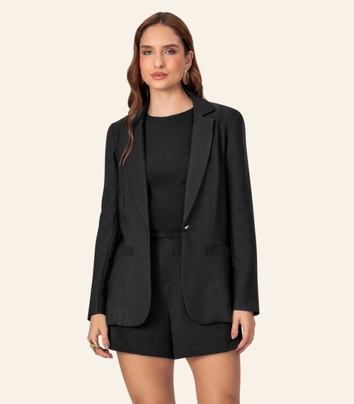 Blazer Feminino Em Alfaiate Endless Preto
