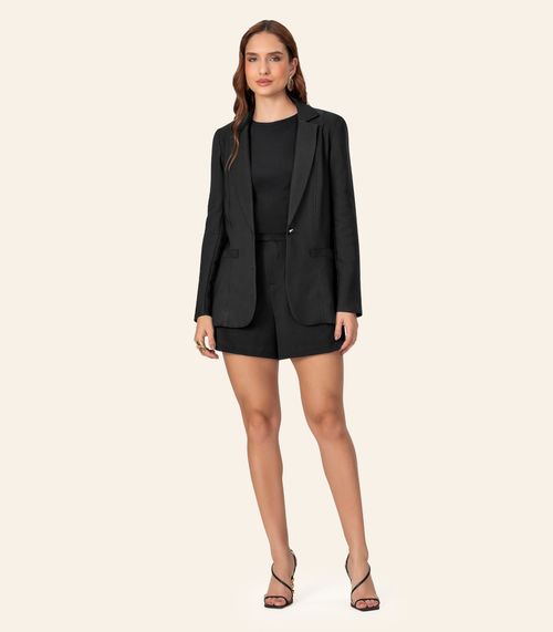 Blazer Feminino Em Alfaiate Endless Preto