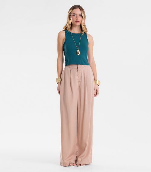 Calça Feminina Pantalona Alfaiataria Endless Marrom