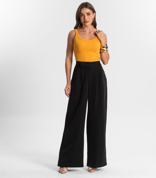 Calça Feminina Reta Em Alfaiataria Endless Preto
