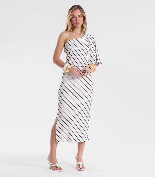 Saia Feminina Super Midi Viscolinho Lurex Endless Preto