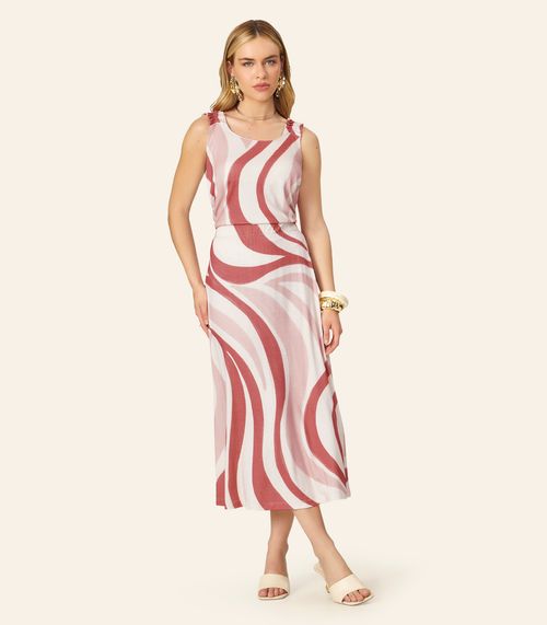 Regata Feminina Viscose Estampada Endless Rosa