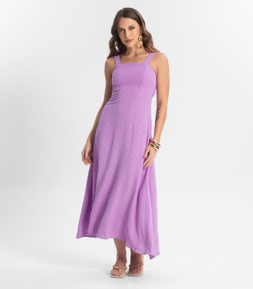 Vestido Feminino Midi Evasê De Alça Endless Roxo