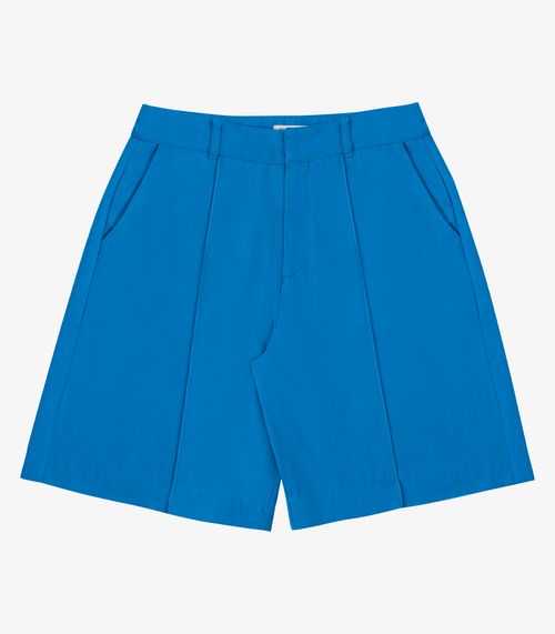 Bermuda Feminina Alfaiataria Viscose Sarja Endless Azul