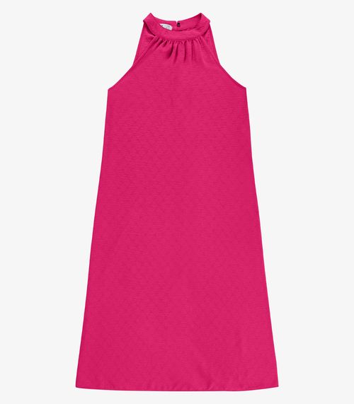 Vestido Feminino Super Midi Evasê Liso Endless Rosa