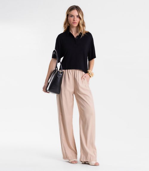 Calça Feminina Reta Alfaiataria Endless Bege
