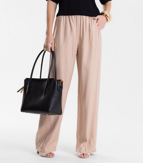 Calça Feminina Reta Alfaiataria Endless Bege