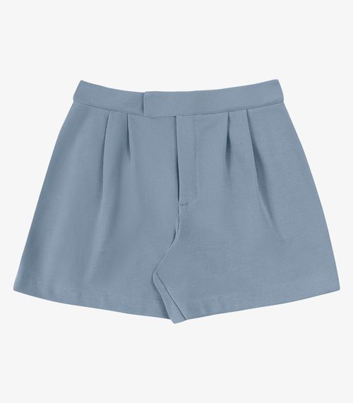 Shorts Feminino Alfaiataria Em Piquet Endless Azul