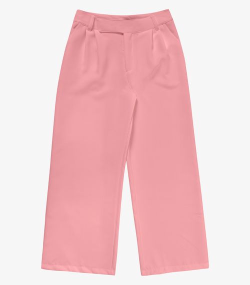 Calça Feminina Reta Em Alfaiataria Endless Rosa
