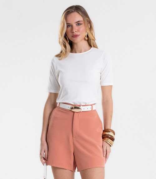 Shorts Feminino Alfaiataria Endless Marrom