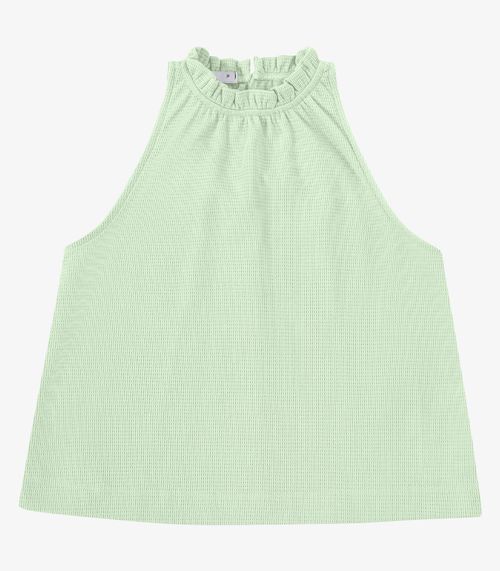 Blusa Feminina De Alça Malhão Maquinetado Endless Verde