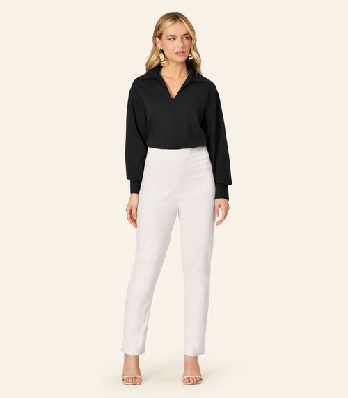 Camisa Feminina Manga Longa Decote V Endless Preto