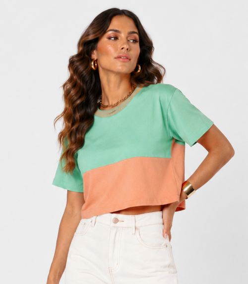 Blusa Feminina Manga Curta Endless Verde