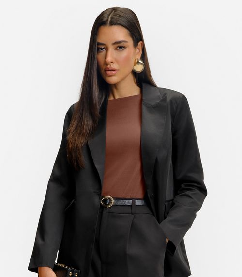 Blazer Feminino Em  Alfaiataria Endless Preto