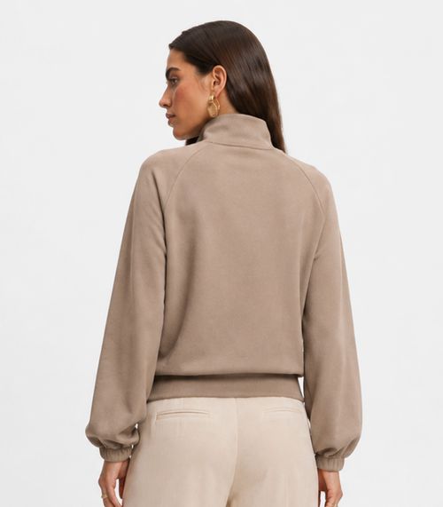 Jaqueta Feminina Gola Alta Com Cadarço Endless Marrom