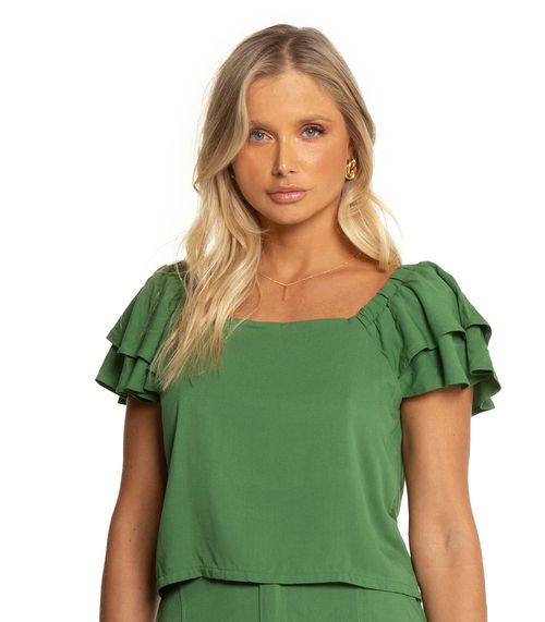 Blusa Feminina Babados Endless Verde