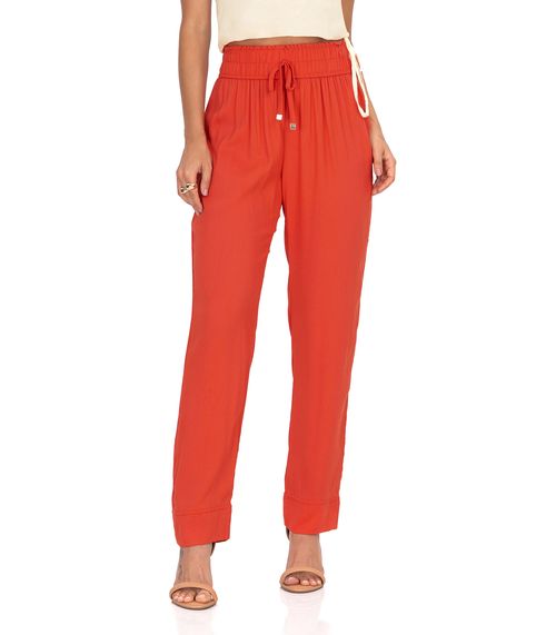 Calça Feminina Em Viscose Endless Laranja